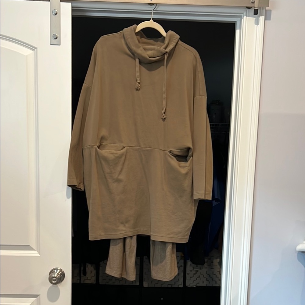 Free People Beach Ribbed Tan Pants Set